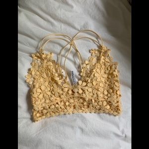 Free People Yellow Bralette